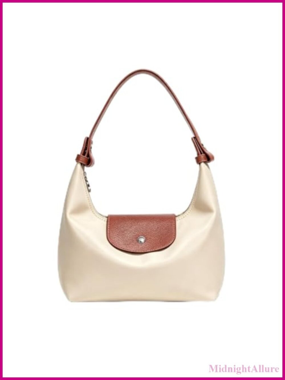 Mini Nylon Crossbody Bag Vegan Leather Hobo